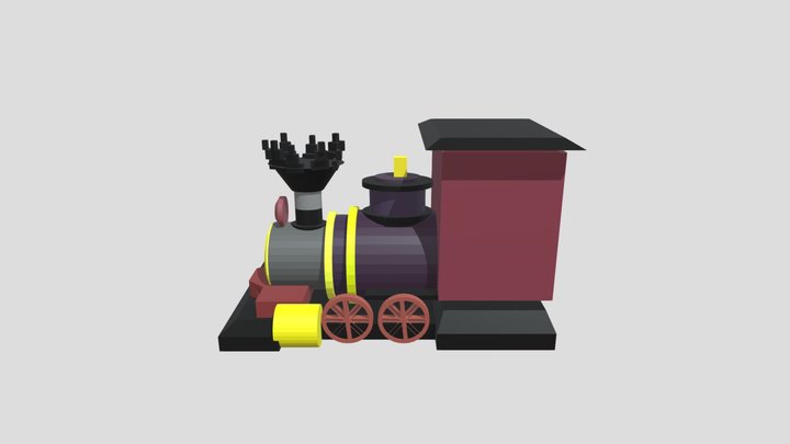 Runaway Railway Train 3D Model
