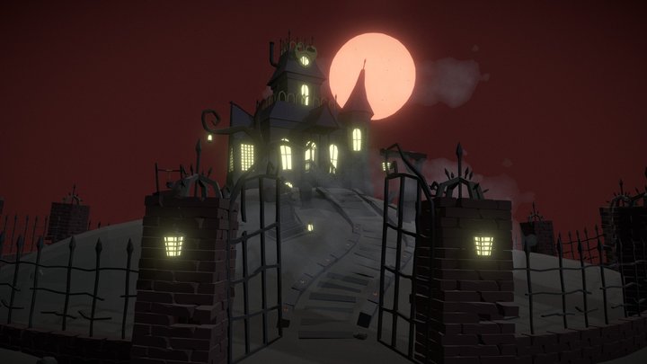 Halloween mansion 3D Model