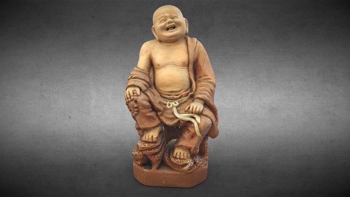 A Maitreya Buddha Clay By The Great Master Liu 3D Model