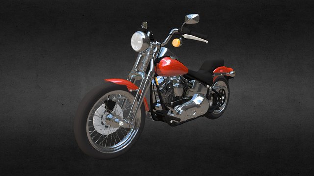 Harley Davidson Springer Softail 3D Model