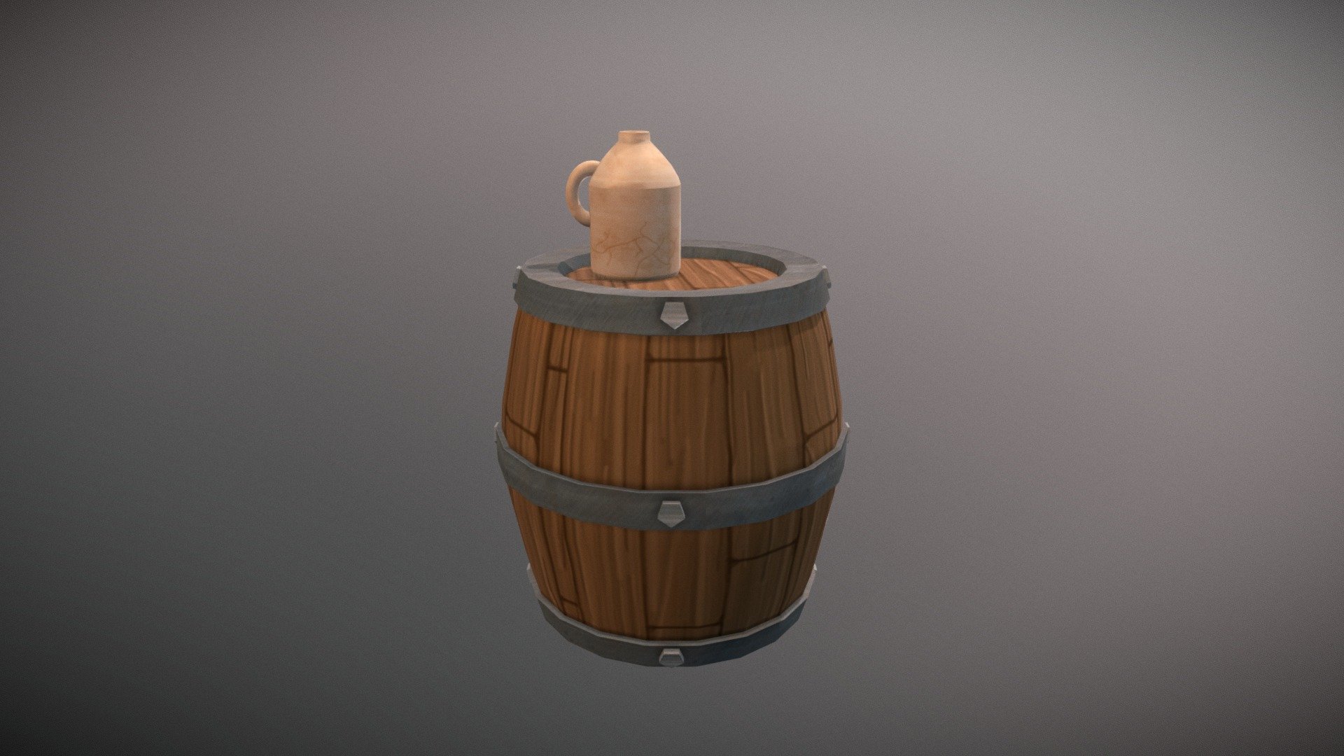 Barrel Game Asset 3D model by davidbachewich [8420d00] Sketchfab