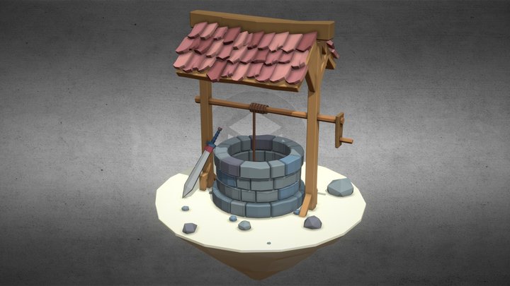 Low Poly Well 3D Model