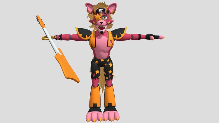 Glamrock Foxy 3D Model