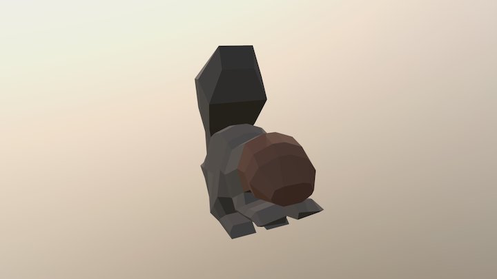 Low Poly Squirrel 3D Model