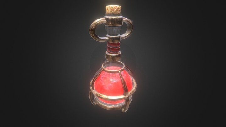 Potion Health Elixir (game ready asset) 3D Model