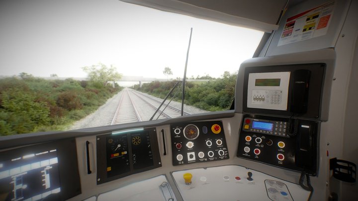 Class 195 Cab View 360 Panorama 3D Model