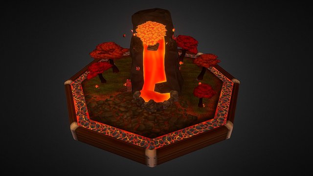 Lava Environment 3D Model