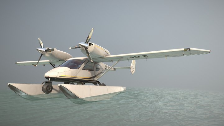 Accord-201 Floatsplane BlackGoldLines Livery 3D Model