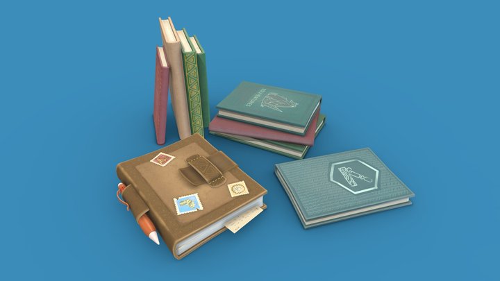 Books 3D Model