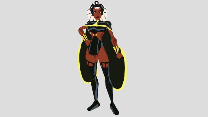 X-Men Storm Low Poly Model 3D Model