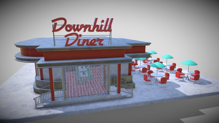 Downhill Diner 3D Model
