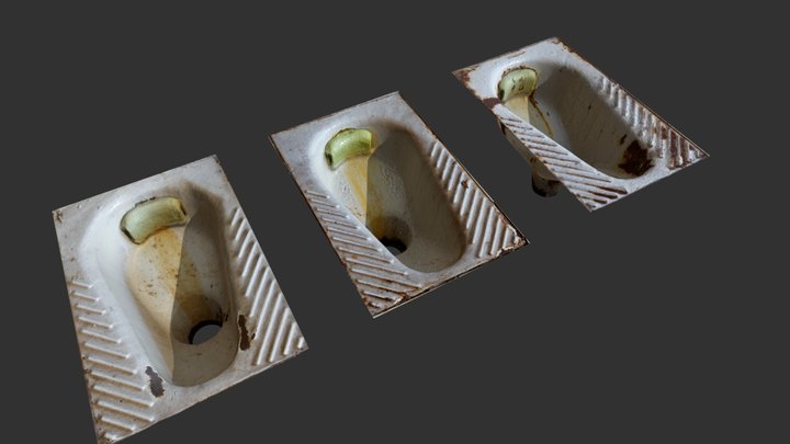 Floor Toilet Model 3D Model