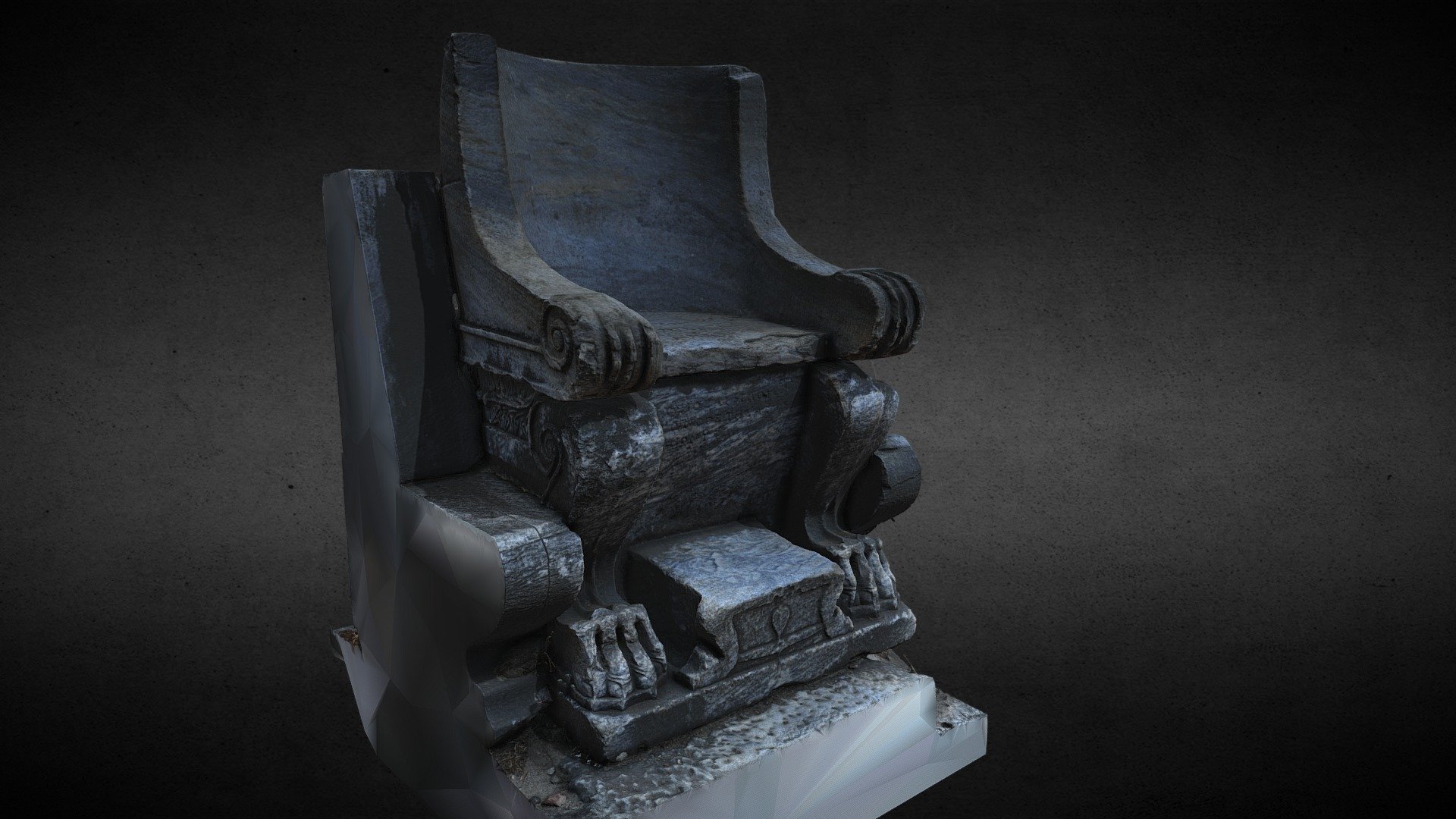 Seat Number One From The Theatre In Priene - 3d Model By G.verdiani 