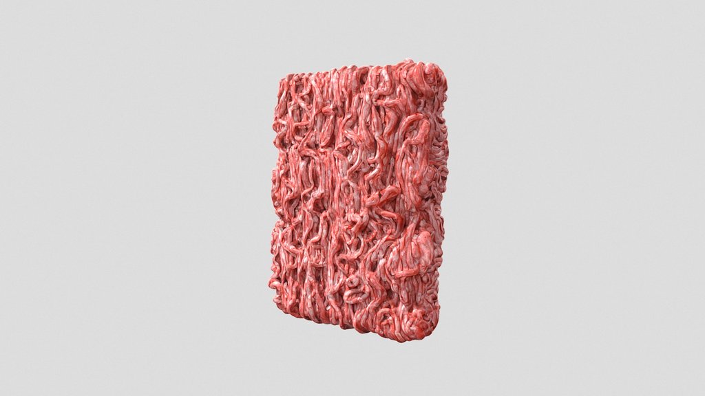 ground meat mixture 3d model