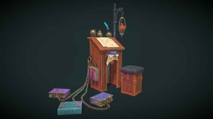 Wizardry Desk 3D Model