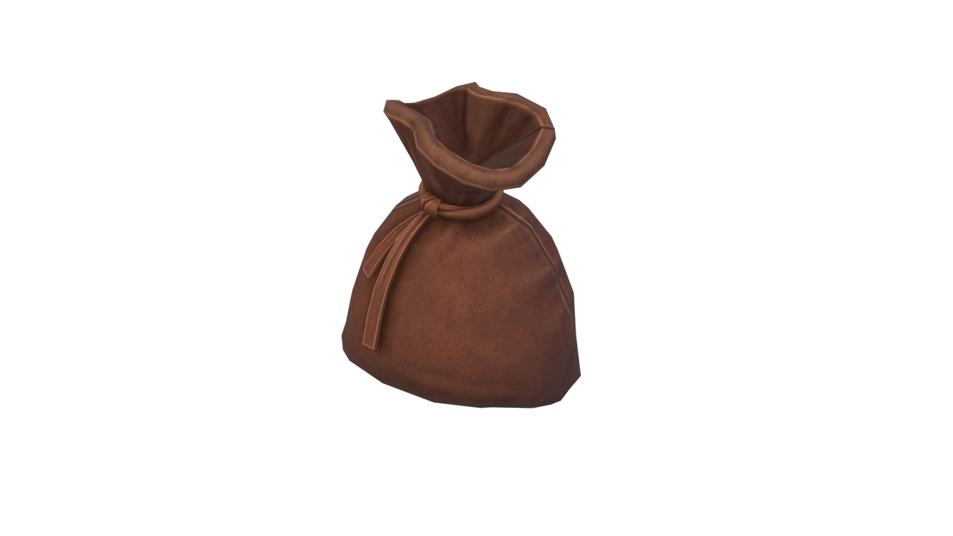 3D model Sack - This is a 3D model of the Sack. The 3D model is about a brown leather bag.