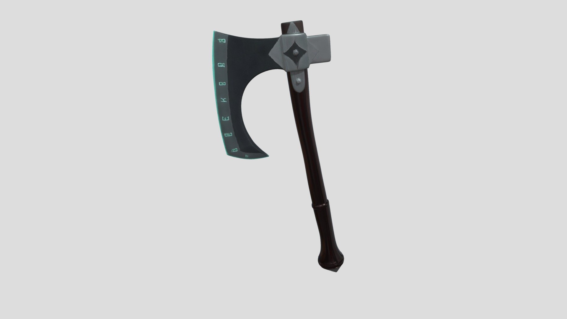 A low poly Axe with glowing runes - 3D model by thatblazingcosmo ...