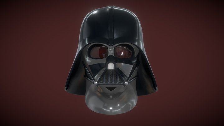 Darth Vader Helmet Textured 3D Model