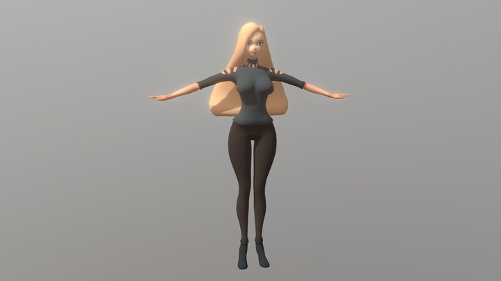 Anime Woman - Harphy 3D Model