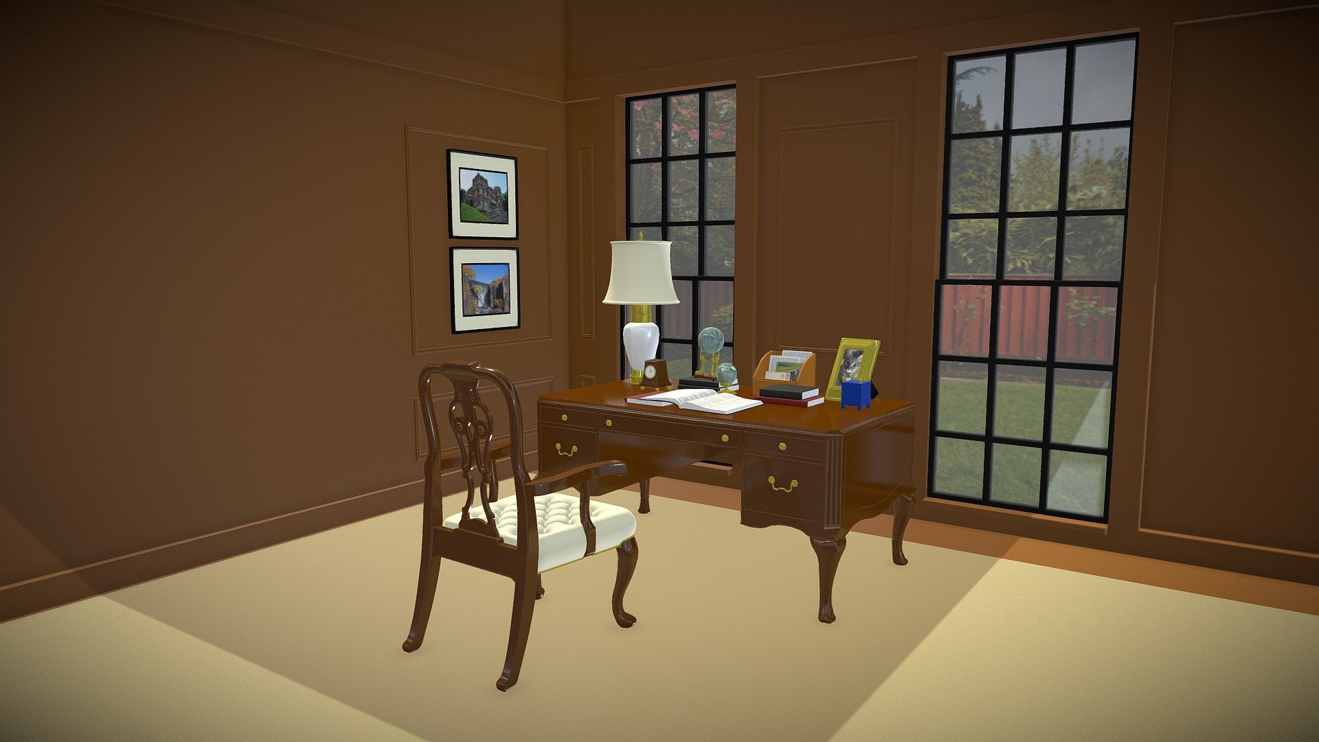 Classic Office - 3D model by INAGREAT [842da19] - Sketchfab