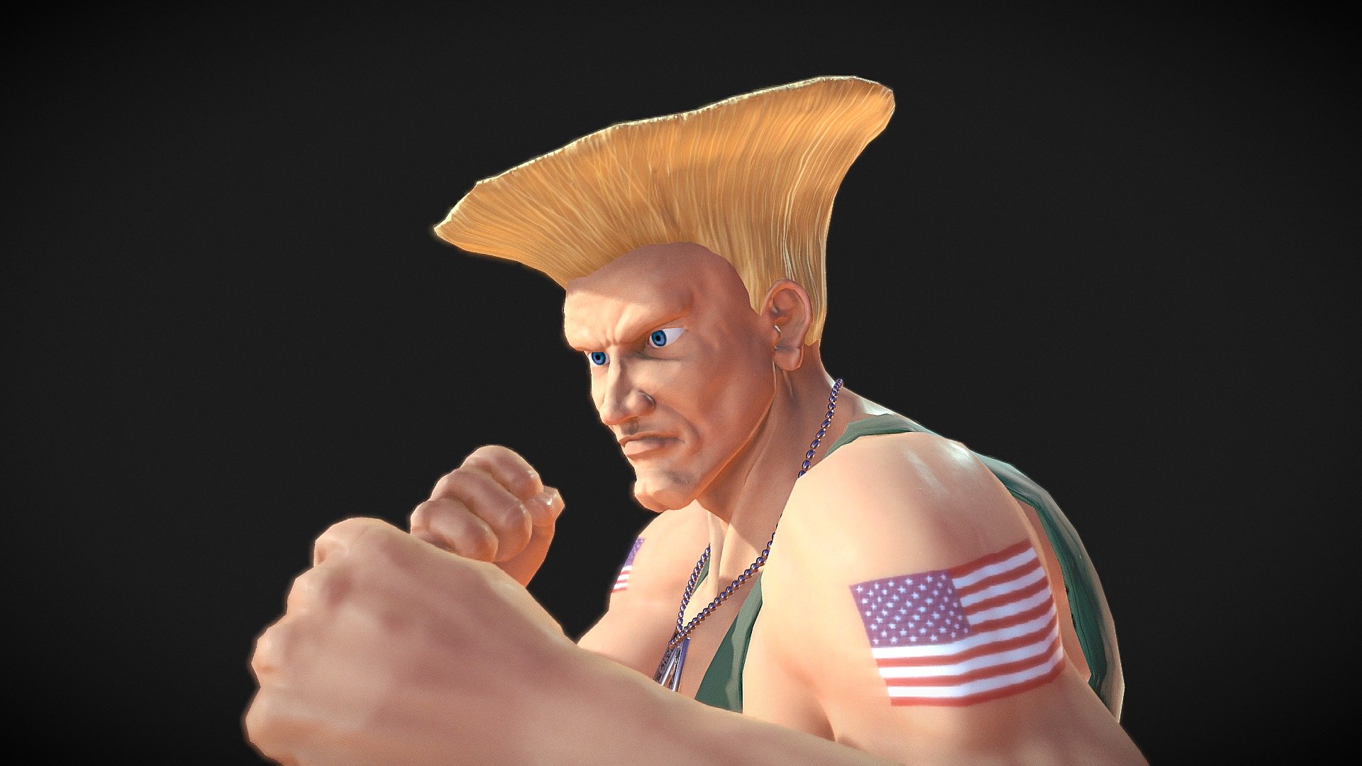 ArtStation - Retrogasm2019 Guile from Street Fighter 2 Fanart