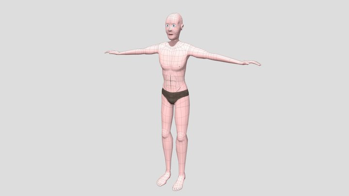 PS1 base character 3D Model