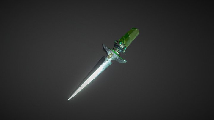 Silver Dagger 3D Model