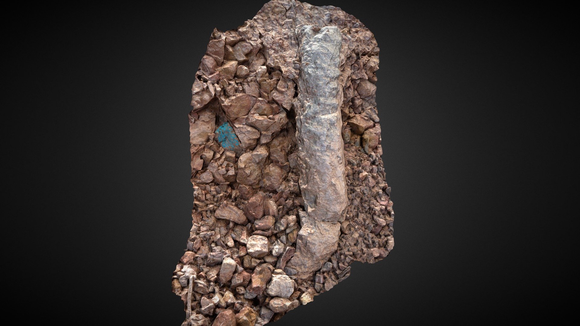 U-shape fossil burrow PBR