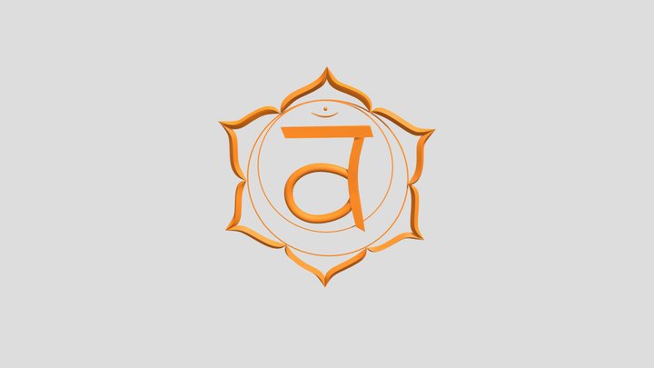 Svadhistana Chakra Symbole 3D 3D Model