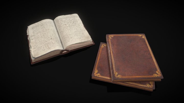 Livros Antigos | Old Books 3D Model