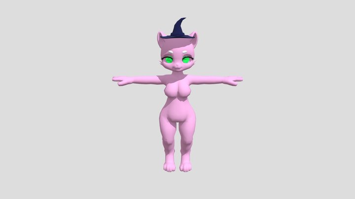 Riry The Bear Witch for Game 3D Model