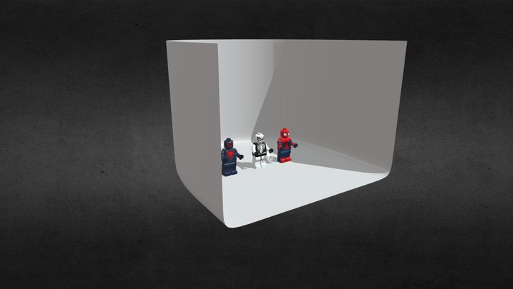 3 Spidermans lego 3D Model