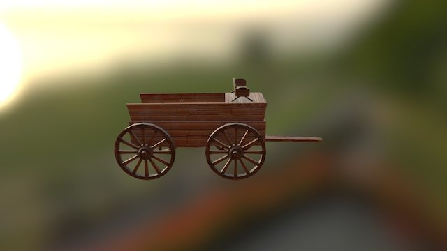 Western Wagon 3D Model