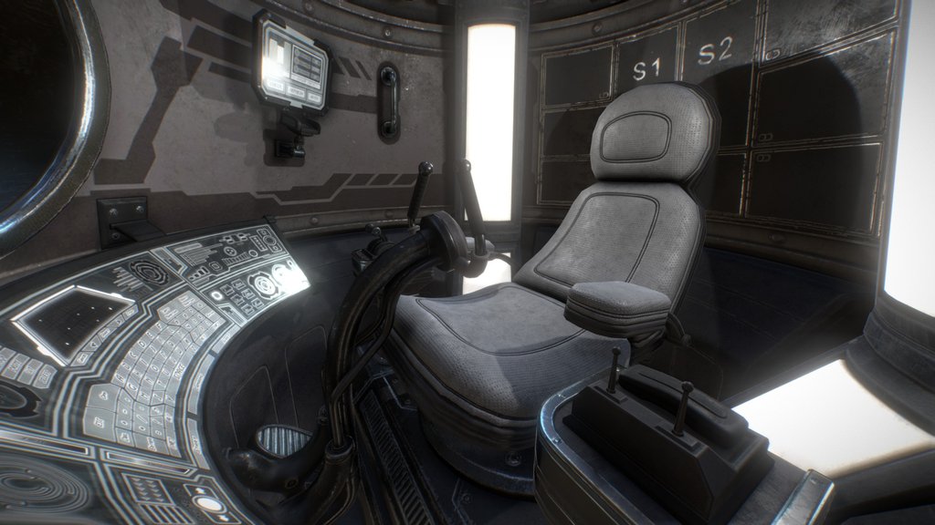 Soma04 spaceship low poly - interior