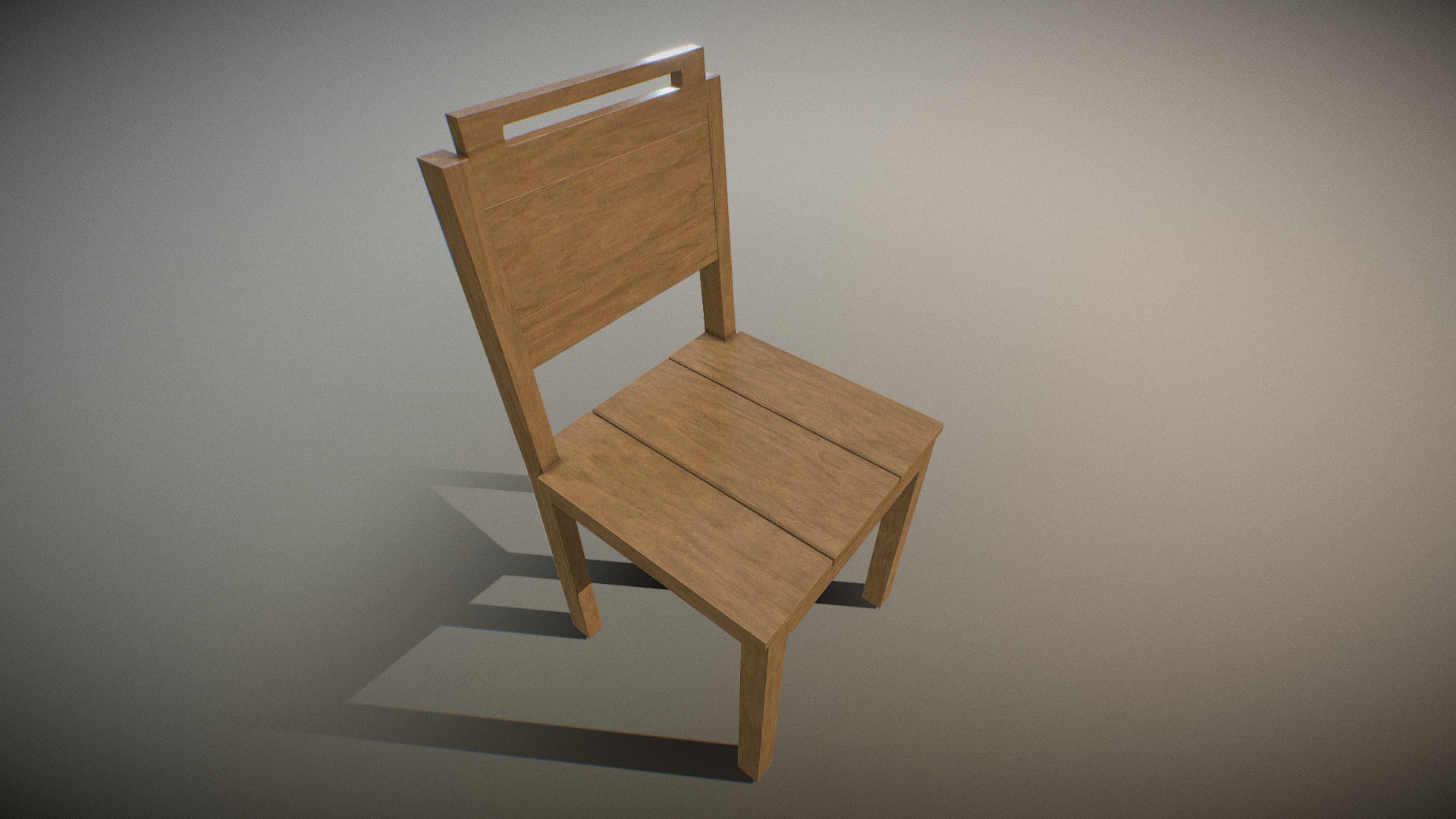 3D model Chair wood 01 - This is a 3D model of the Chair wood 01. The 3D model is about a wooden chair on a white background.