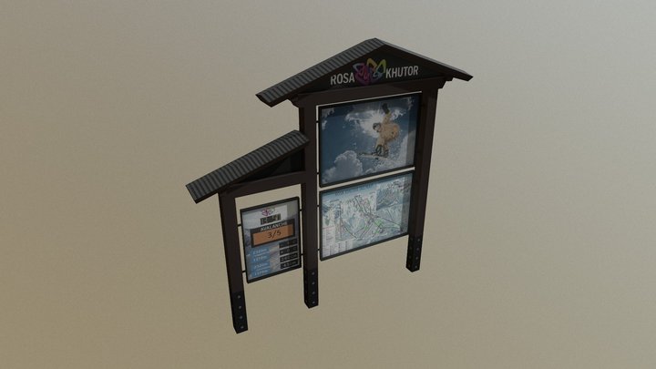 Rosa Khutor Ski Map 3D Model