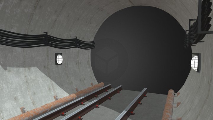 Railway Underground 3D Model