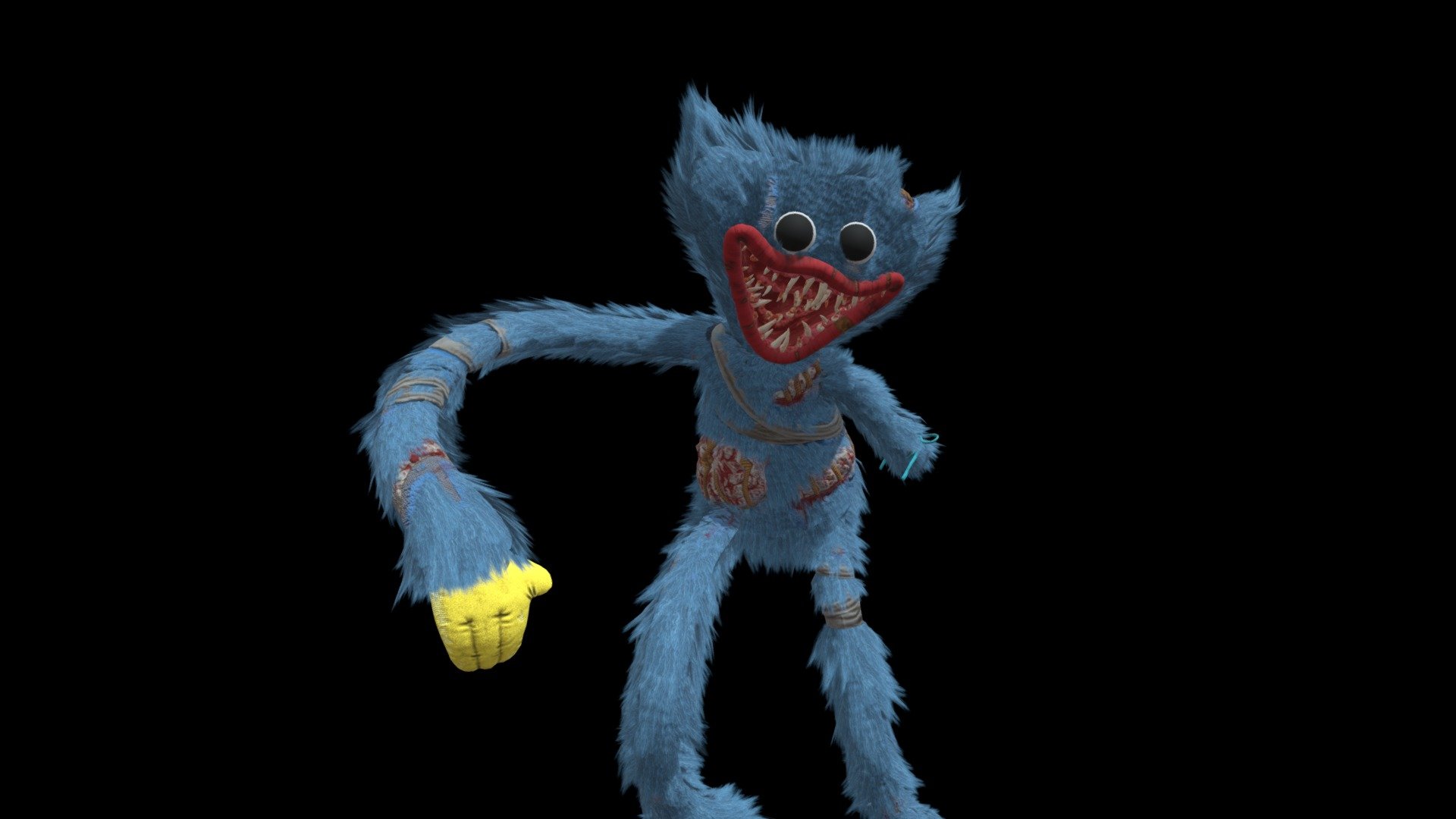 Poppy Playtime Chapter 4 Huggy Withered Download Free 3D Model By 