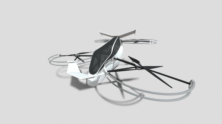 Quadraxes V3 eVTOL Air Racer 3D Model