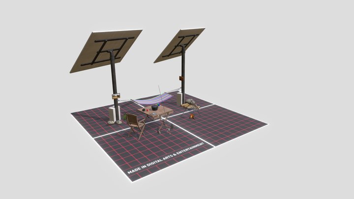 DAE 5 Finished props - Eco House 3D Model