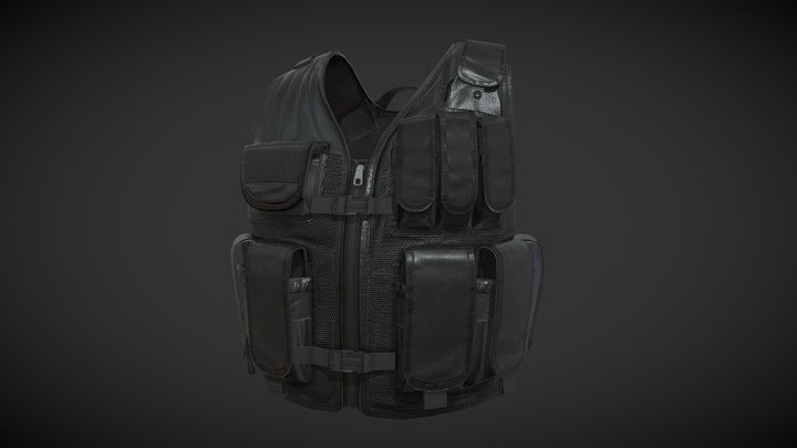 Tactical Combat Vest 3D Model