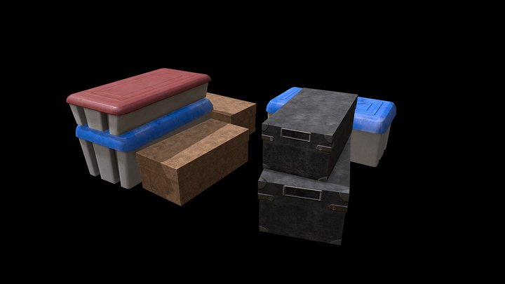 Game Ready Crates & Boxes Pack 3D Model