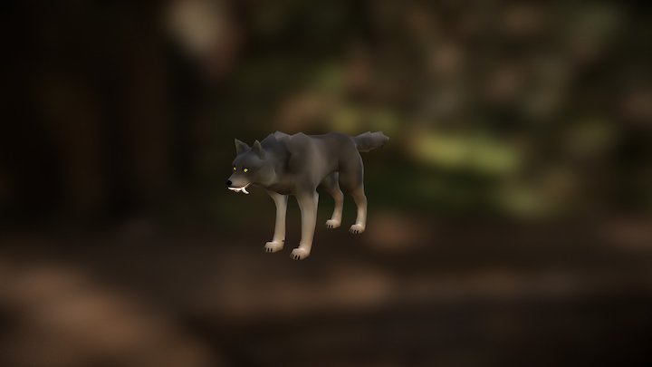Dire Wolf [Low-Poly Game Creature] 3D Model