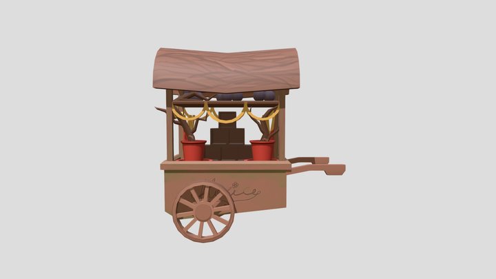 flower cart 3D Model