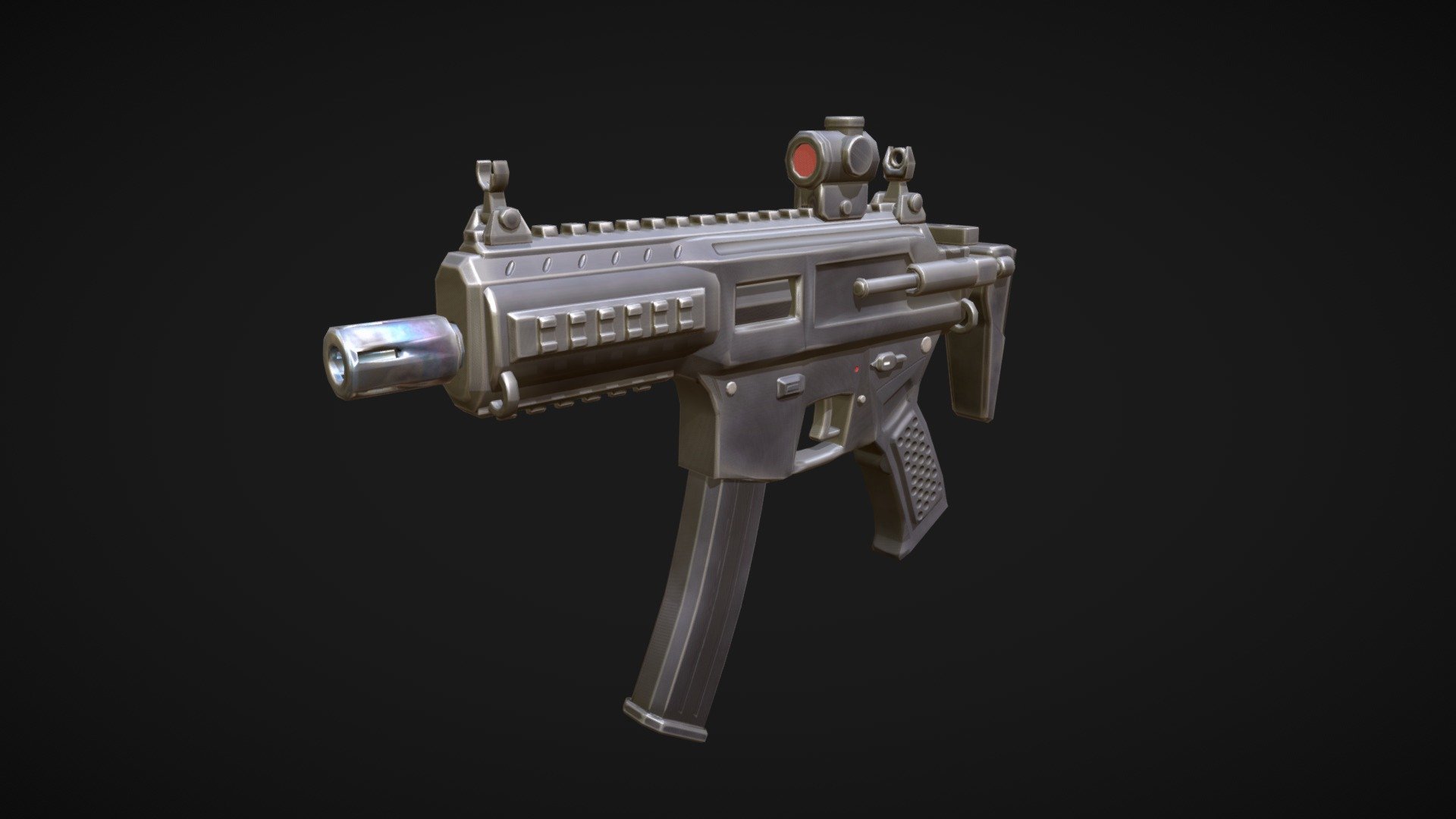 AR PM1 - Submachine gun 9mm - Stylized - Download Free 3D model by ...