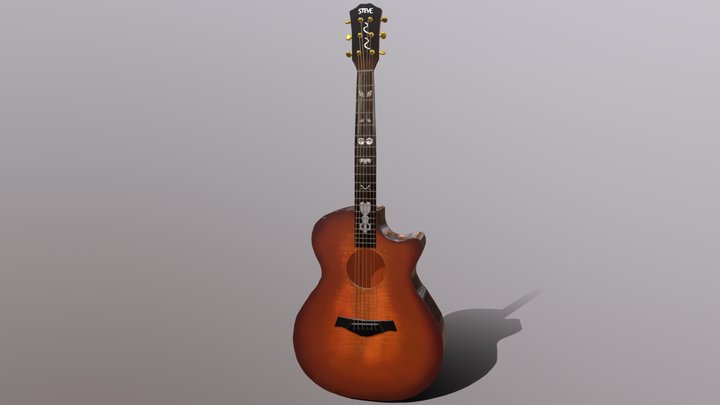 Classic Guitar 3D Model