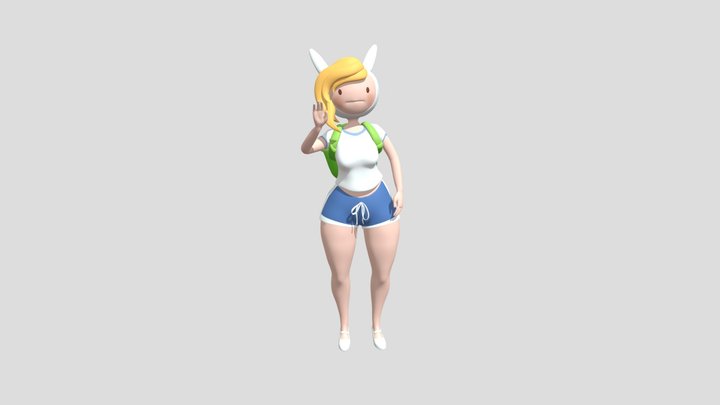 Fionna the human girl now rig by RoyMiller1 3D Model