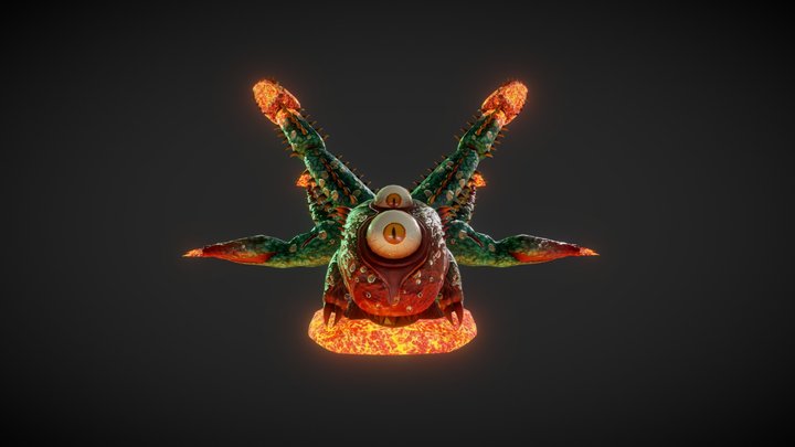 Lava King Crab 3D Model