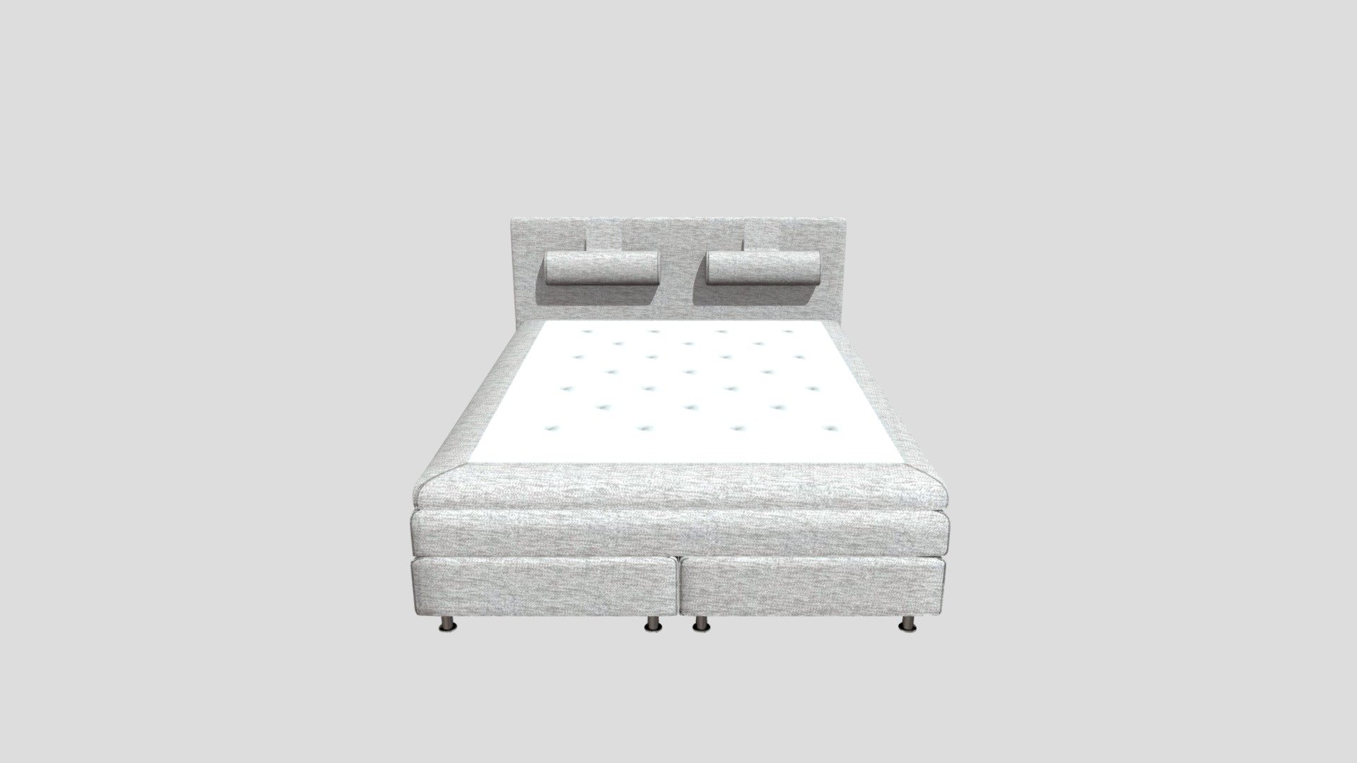 Layla Continental Bed 160 Light Gray - Buy Royalty Free 3D model by ...