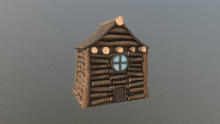 Low Poly Stylized House 3D Model
